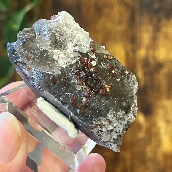 Garnet on Smoky Quartz